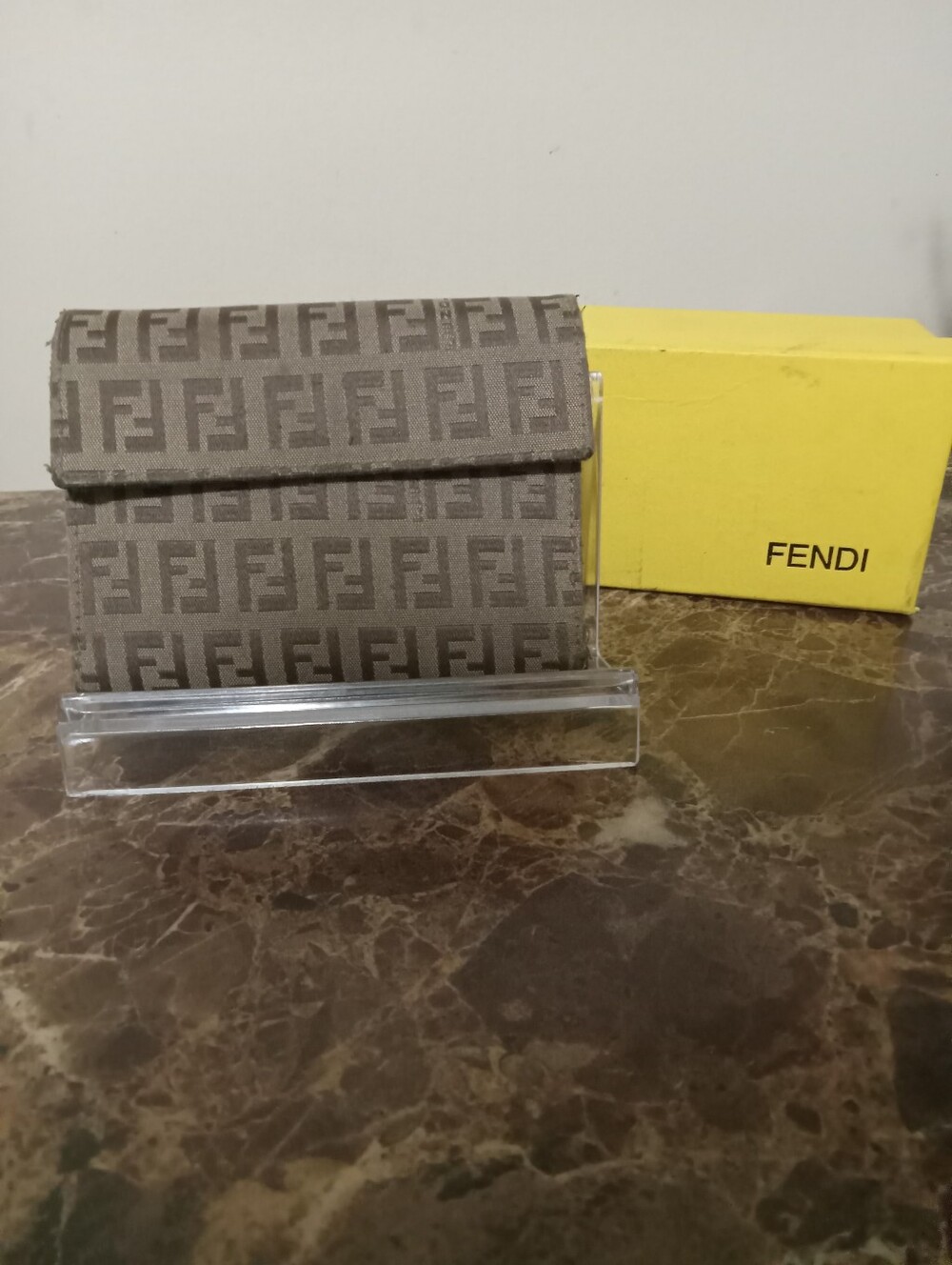 Fendi Beige FF Monogram Wallet EUC - Picture 3 of 16
